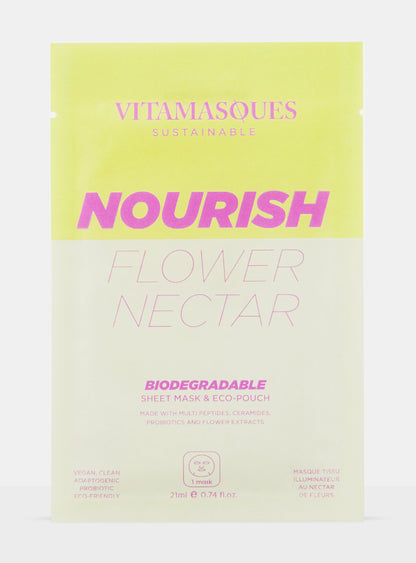 Vitamasques Nourish Flower Nectar Biodegradable Sheet Mask
